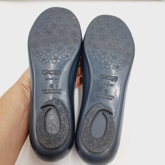 OkaB Taylor Blue Ballet Flat Rubber Arch Support Slip-on shoes 8M EU 38 - Picture 7 of 8
